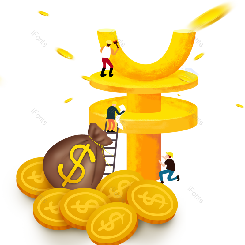 金融图片,金币元素,红包PNG,促销免抠素材